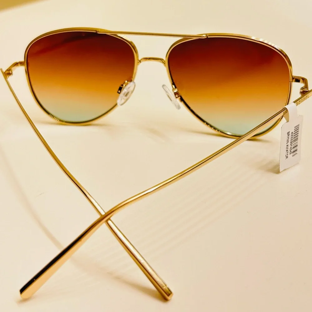 🔥EXTREMELY🔥 RARE Henri Bendel Brynn Gradient Aviator Sunglasses - Picture 13 of 14